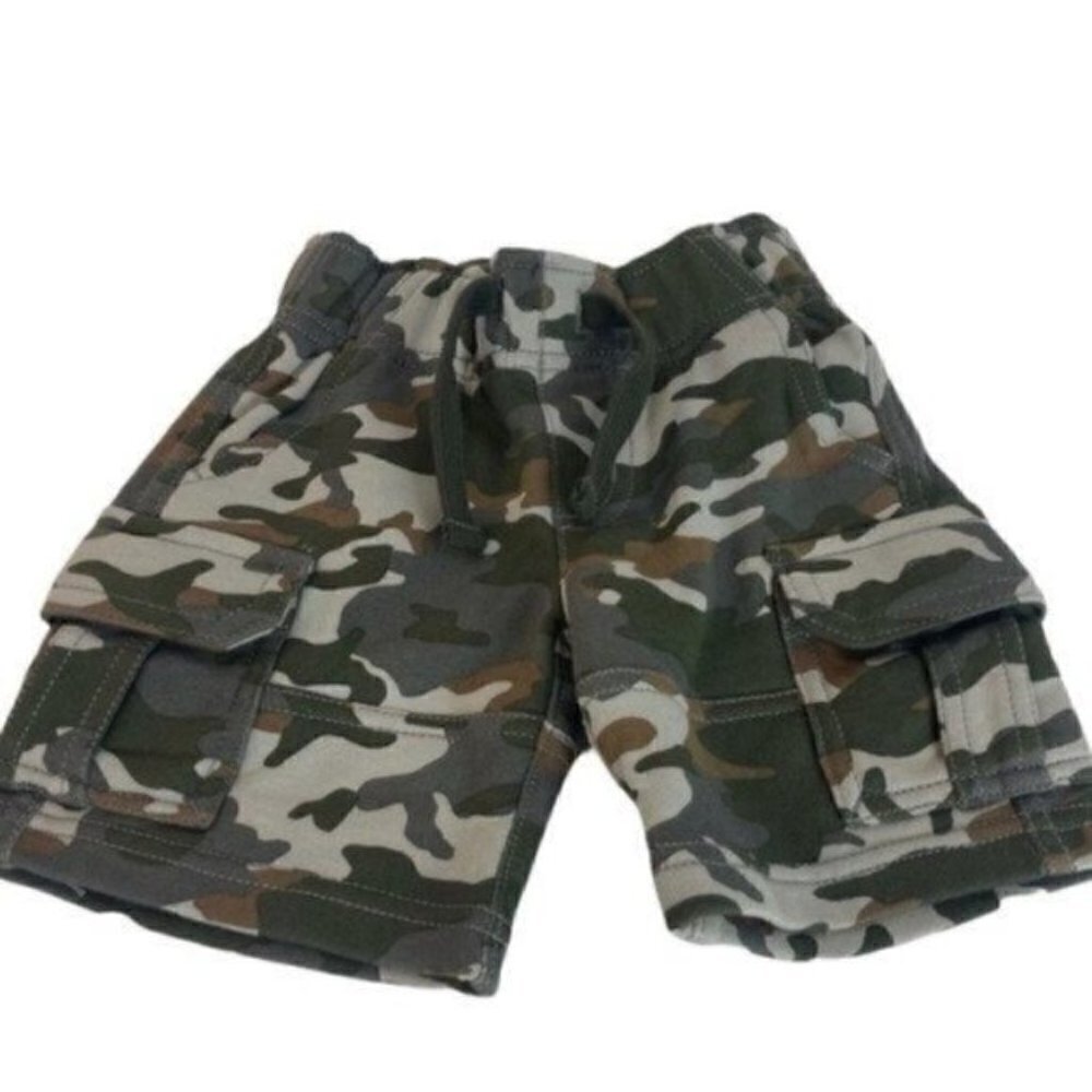 GYMBOREE Camo 6-12 months shorts drawstring elastic waistband pockets NWT - Picture 2 of 8